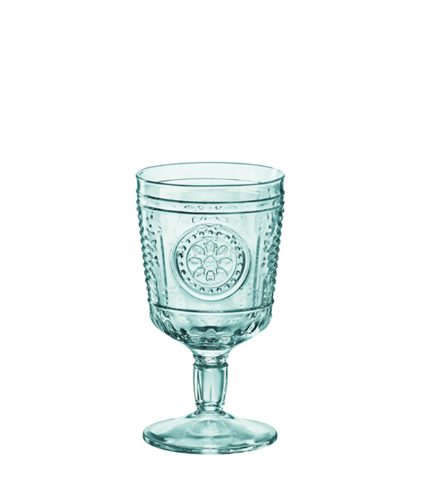 Bormioli Rocco Romantic 浪漫 浮雕高腳杯(水藍) 320cc P35946