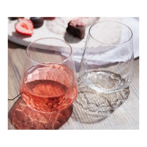 Libbey 薄底杯・蛋形杯 薄底錘紋冷飲杯 525cc L-1062